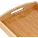 thumbnail image 3 of 3-pack bamboo serving platter set, 3 sizes rectangular wooden trays with handles for breakfast, tea, coffee, 3 of 5