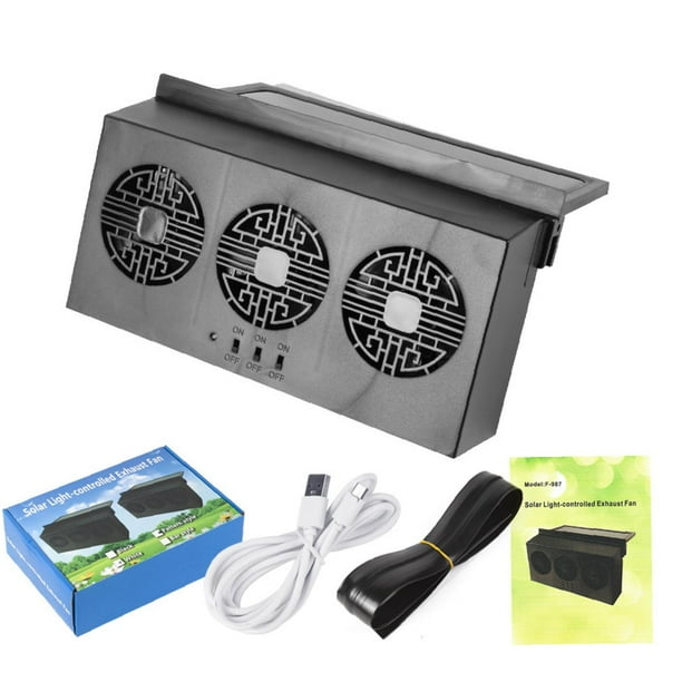 Ventilador de ventilación para ventana de coche, circulador de aire, ventilador de ventilación para vehículo Negro