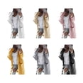 thumbnail image 2 of Minnieouse Suéter de punto de manga larga para mujer, mezcla de algodón de invierno, cárdigan abierto frontal transpirable, abrigo para banquete, Abrigos y chamarras Amarillo L Minnieouse AP013007-13, 2 of 6