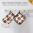 thumbnail image 4 of Yayeee Oven Mitts and Pot Holder Set of 2 Heat Resistant Kitchen Gloves Baking Hot Pad, White Sweet Cakes, 4 of 5