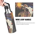 thumbnail image 4 of Yayeee 33oz Insulated Water Bottle Double Wall Stainless Steel with Flip Straw Lid, Colorful Skeleton with Cloud, 4 of 7