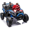 thumbnail image 5 of Joyracer 4WD 24 Volt Ride on Toys with 2 Seaters, Power UTV Wheels, Electric Car for Kids with Remote Control, 3 Speeds, Bluetooth, Blue, 5 of 11