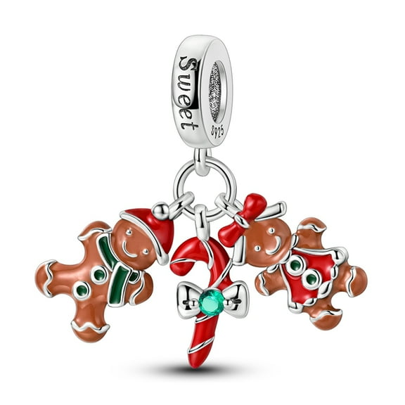 Sweet Gingerbread Man Pendant Charm, Compatible with Most Bracelet, Charm for Bracelet