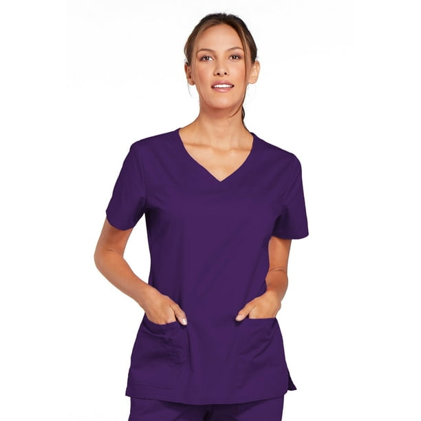 Cherokee - Cherokee Workwear Core Stretch Scrubs Top for Women V-Neck ...