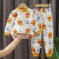 thumbnail image 2 of KPOPLK Toddler Baby Boy Fall Clothes Waffle Dinosaur Sweatshirt Pants Sets Infant Winter Outfits 3 6 12 18 24 Months 3T 4T 5T 6T Yellow 3-4 Years, 2 of 4