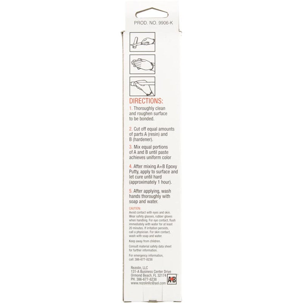 Anderson Manufacturing 9908K A+B Black Epoxy Pool & Spa Repair Putty - 14 oz