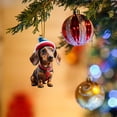 thumbnail image 4 of (B-5) coche perro salchicha Navidad plano para interior coche, 4 of 5