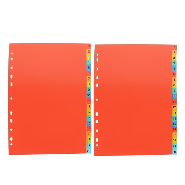 Miangastore 2 Sets A4 11-Hole Plastic Index Dividers for Quick File Organization A4 Binder Divider File Divider Subject Divider For Binder Notebook