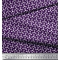 thumbnail image 3 of Soimoi Purple polyester Crepe Fabric Triangular Arrow Print Sewing Fabric Yard 52 Inch Wide, 3 of 3