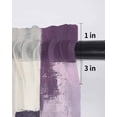 thumbnail image 6 of Rustic Purple Tier Curtains 36 Inch Length,Sheer Curtains for Bedroom Living Room Window Abstract Oil Painting Grunge Art Ombre Rod Pocket Drapes Kitchen Curtains Small Half Window 27.5"x36" 2 Panels, 6 of 6