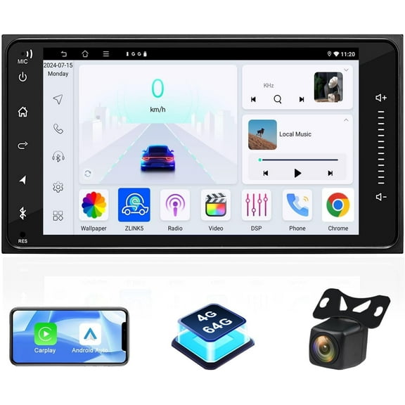 Zcargel Android 13 7" Car Stereo 2 32GB Radio Receiver, GPS Navigation WiFi Multimedia Head Unit, Wireless CarPlay Android Auto, Car Radio, Touch Screen Radios for Cars, for Toyota Corolla 2003-2011