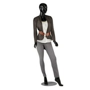 SSWBasics Mannequin Full Body Female Glossy Black Cameo Fiberglass with Base Height 5'10" - Full Body Mannequin Female Display