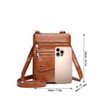 thumbnail image 5 of Deago Small Crossbody Bags for Women Vintage Soft PU Leather Cell Phone Purse Wallet Handbags Travel Shoulder Bag with Adjustable Strap (Brown), 5 of 9