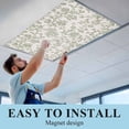 thumbnail image 6 of Farmhouse Sage Green Fluorescent Light Covers, Vintage Flower Leaf Botanical Magnetic Light Covers for Ceiling Lights, Fluorescent Ceiling Shade Filters for Classroom Bedroom Office 4x2Ft x 1PCS, 6 of 8
