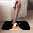 thumbnail image 3 of 1pc Ghost Black Cat and Pumpkin Absorbent Non-Slip Bathroom Thickened Flannel Rug Decor,Soft,Quick Drying,Suitable For Indoor/outdoor Use,Bathrooms,Bedrooms,Kitchens,Terrace,Laundry Rooms,16"x24", 3 of 9