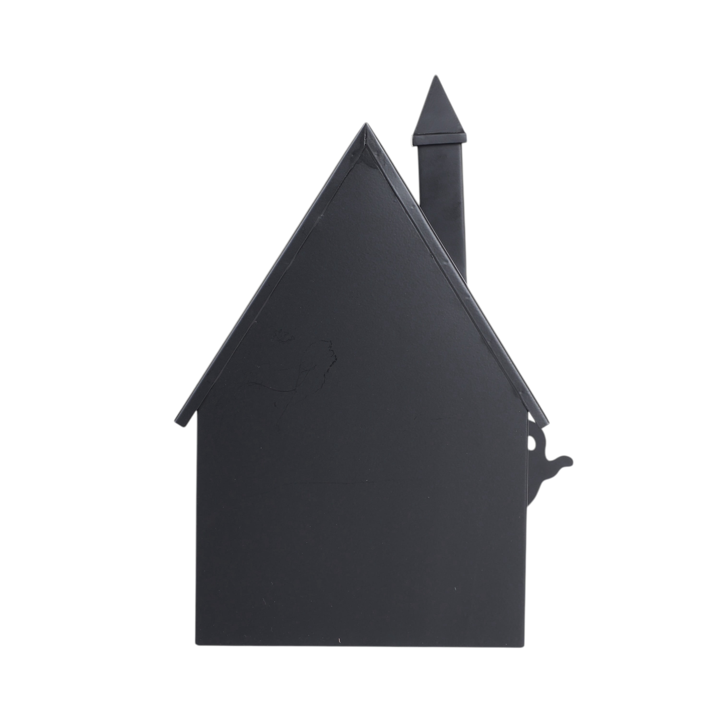 Metal Haunted House Decoration, Black, 12.6", Halloween by Way To Celebrate