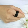 thumbnail image 5 of K-KED 1Pc Flexible Silicone Ring 8mm Finger Ring Wedding Rubber Band For Men Women-Black-12, 5 of 9