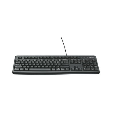 Logitech - K120  Full-size Wired Membrane Keyboard for PC with Spill-Resistant Design - Black