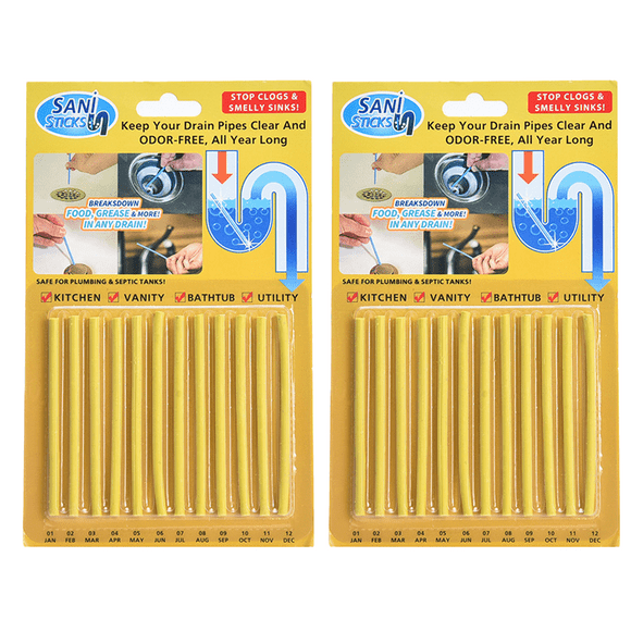 Drain Cleaner Sticks Eliminate Kitchen Bathroom Sink Septic Tank Odor and Prevent Clogging
