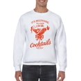 thumbnail image 2 of Santa in Cocktail Glass Holiday Fun Men's Sweatshirt, 2 of 3