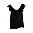 thumbnail image 2 of Hippie Rose Womens Lace up Knit Blouse, Black, Juniors, Small, 2 of 2