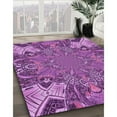 thumbnail image 2 of Ahgly Company Indoor Rectangle Patterned Dark Magenta Purple Area Rugs, 2' x 4', 2 of 6
