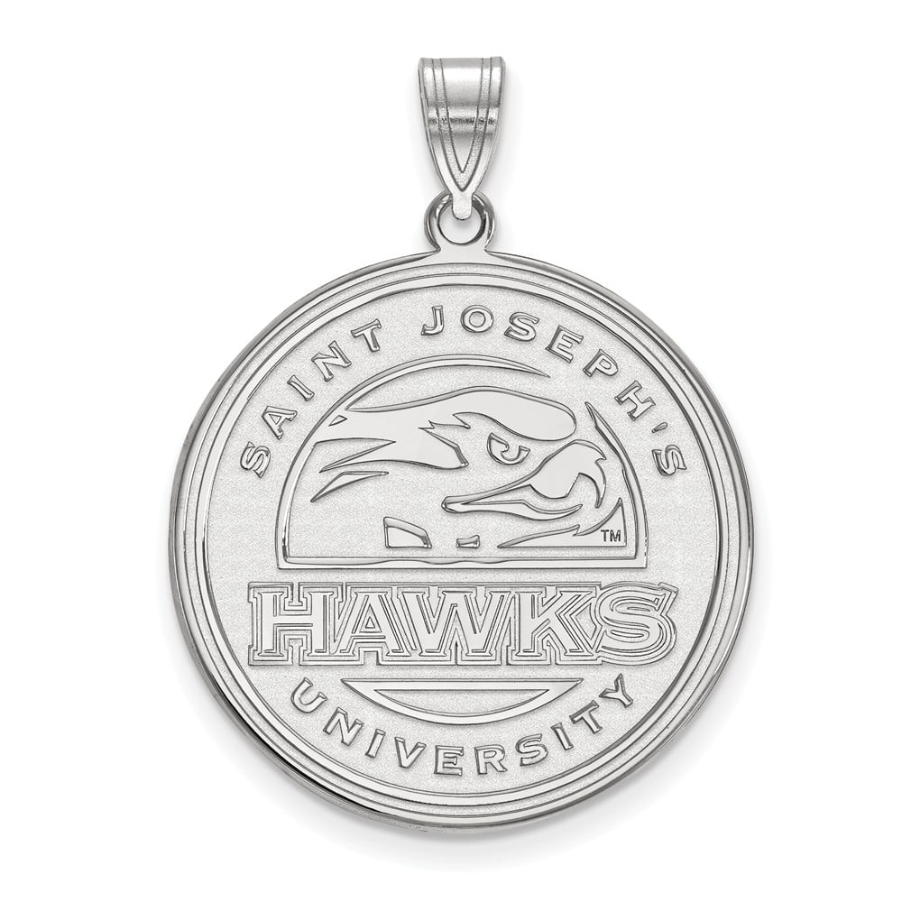 Solid 925 Sterling Silver Official Penn State University XL Extra Large Big Pendant Charm 33mm x 36mm