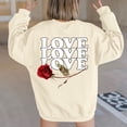 thumbnail image 2 of Kaondbfi Women's Valentine Rose Graphic Oversized Sweatshirt Plus Size Long Sleeve Crewneck Surprise Gifts for Your Dear, 2 of 4