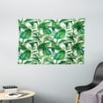 thumbnail image 1 of Plant Tapestry, Equatorial Leaves in Hand Drawn Watercolor Style Artwork Botanical Petal Spring, Wall Hanging for Bedroom Living Room Dorm Decor, 60W X 40L Inches, Green Jade Green, by Ambesonne, 1 of 2