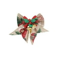 thumbnail image 2 of Vikakiooze Christmas Gift, 2024 Christmas Bow Pendant With Bell Christmas Tree Gift Box Set Decoration Linen Printed Letter Bow, 2 of 6
