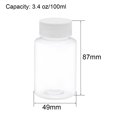 thumbnail image 2 of Unique Bargains 3.4 oz/100ml PET Plastic Lab Chemical Reagent Bottle Wide Mouth Liquid/ Solid Storage Container Clear Bottles 5pcs, 2 of 4