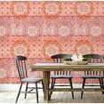 thumbnail image 5 of S4Sassy Ethnic Medallion Wallpaper - Pink Wall Covering, 25" x 360" Self-Adhesive Textured Vinyl Walls Paper, Wallwrap, DIY Wall Covering For Boho aesthetic wall decor, Living Room, Living Spaces, 5 of 9