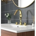 thumbnail image 4 of YZZY Widespread High Arc Bathroom Faucet Double Handle Brushed Gold Lavatory Vanity Basin Faucet 3 Holes Modern Bathroom Sink Faucet, 4 of 5