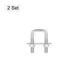 thumbnail image 3 of Unique Bargains Square U-Bolts 2 Sets 27mm Inner Width 50mm Length M8 304 Stainless Steel U Clamp Bolt, 3 of 5