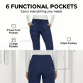 thumbnail image 3 of MediChic Jogger Scrub Pants for Women, Soft 4-Way Stretch Women's Medical Scrub Pants, 6-Pockets with Ribbed Waistband and Drawstring, For Nurses, Doctors, and Health Workers, 3 of 5