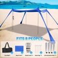 thumbnail image 2 of Carpa de playa con toldo BOTINDO (305 x 305 cm, 4 postes), color azul, 2 of 6