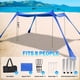thumbnail image 2 of Carpa de playa con toldo BOTINDO (305 x 305 cm, 4 postes), color azul, 2 of 6