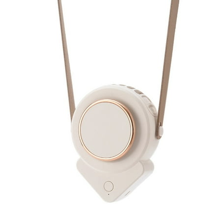 

Portable Hanging Neck Fan Hands free Personal Fan Rechargeable Wearable USB Fans with Lanyard for Women Kids Girls Men Outdoor Travel Camping Park White