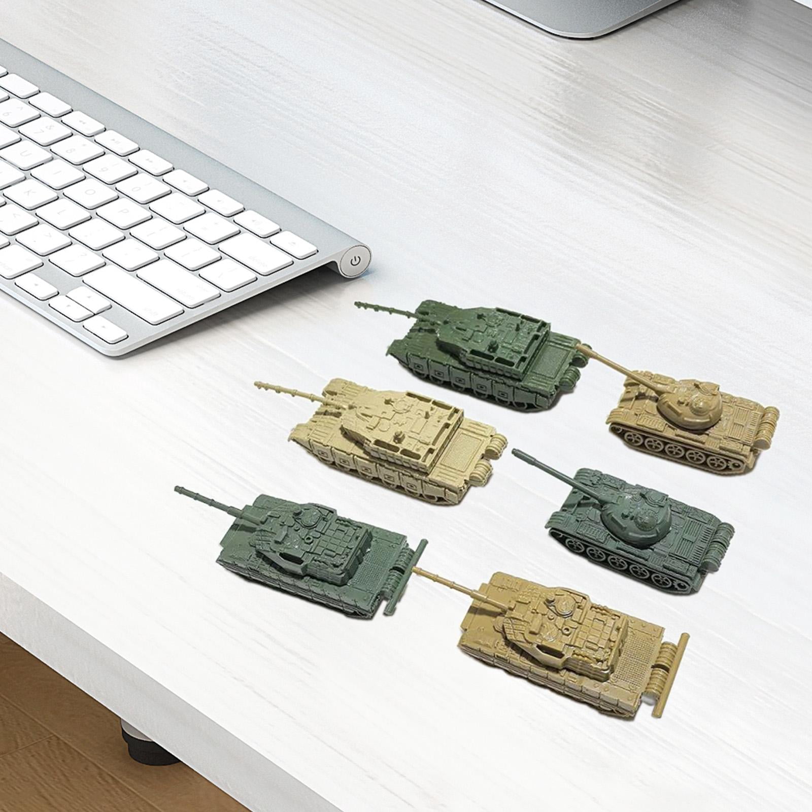 JWQFBC 6 Pieces Tank Model Building Kit DIY Assembly 1:144 Scale Miniature Collectibles Style A