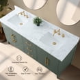 thumbnail image 5 of Vanity Art 72” Double Sink Bathroom Vanity Cabinet with Engineered Marble Countertop, 5 of 11