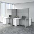 thumbnail image 6 of Easy Office 4 Person Desk with Storage and 66H Panels in White - Engineered Wood, 6 of 6