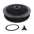 thumbnail image 1 of Universal Car 14x3 Air Filter Circle High Flow Air Cleaner Washable 5-1/8 Thread Connection Car Modified Parts Black, 1 of 6