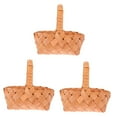 thumbnail image 4 of COOPHYA Rattan Woven Fruit Storage Basket Brown For Picnic Use 3Pack, 4 of 8