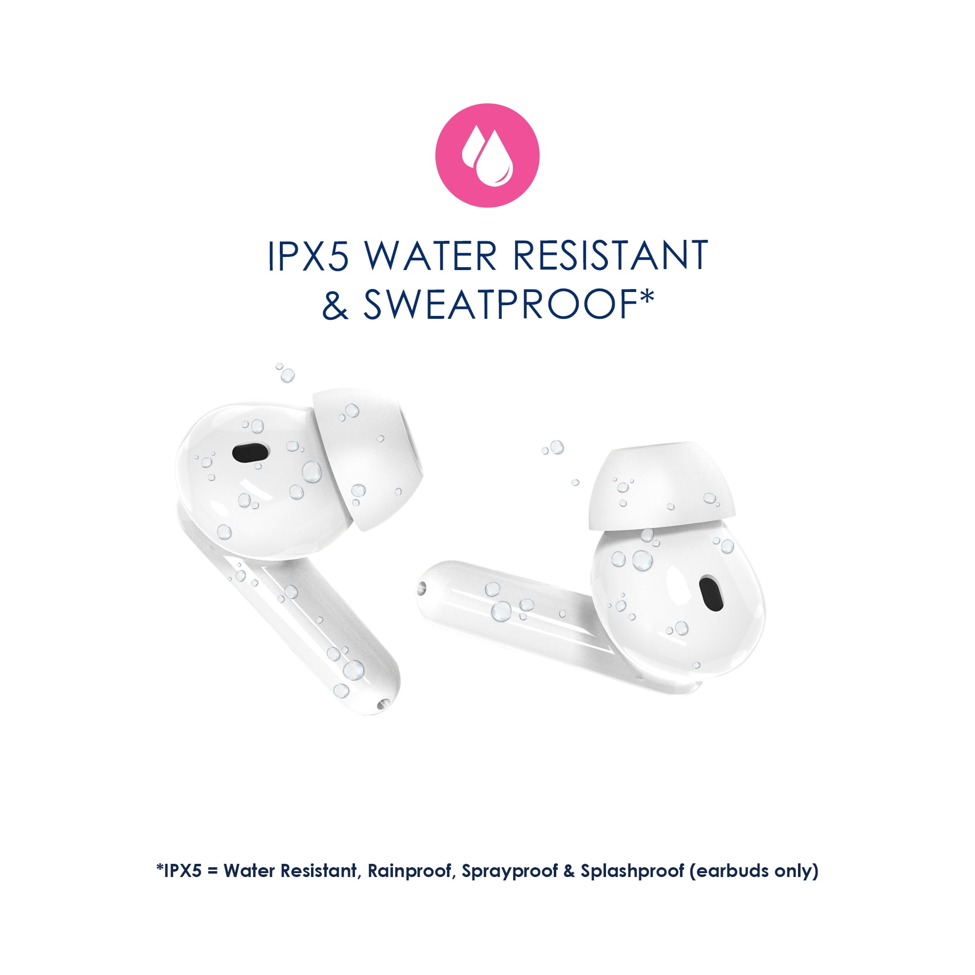 Packed Party "On The Dot" Bluetooth True Wireless Earbuds, IPX5 Water Resistant, Over 20 hours of play time