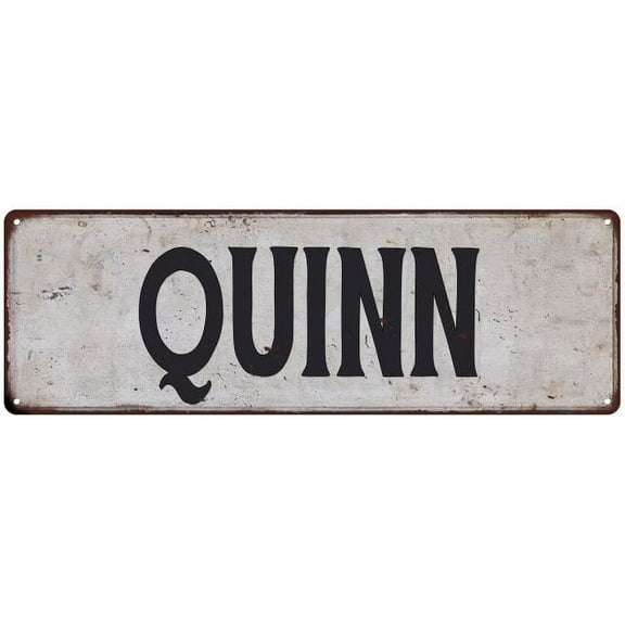 QUINN Vintage Look Rustic Chic Metal Sign 6x18 106180036226