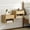 2, variant on Small Rattan Floating Nightstands with Drawer Set of 2, Wall Mounted Night Stand with Open Compartment Modern Wooden Bedside Table Storage Cabinet for Bedroom, Entryway Natural Oak