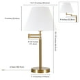 thumbnail image 6 of Evelyn&Zoe Moby 25" Modern Metal Table Lamp with White Empire Fabric Shade, 6 of 9
