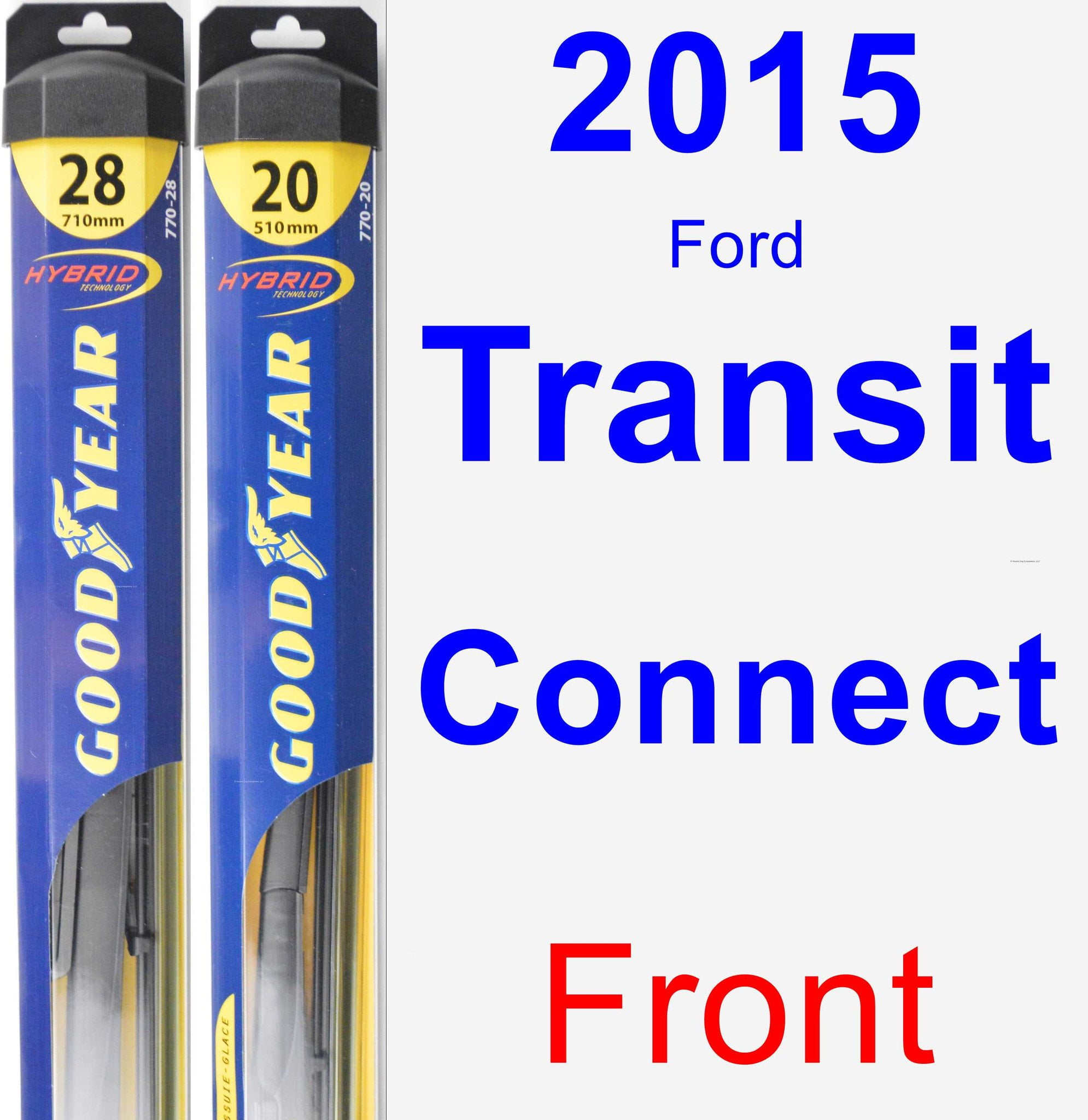2015 Ford Transit Connect Wiper Blade Set/Kit (Front) (2 Blades) - Hybrid - Walmart.com 2015 Ford Transit Connect Wiper Blade Size