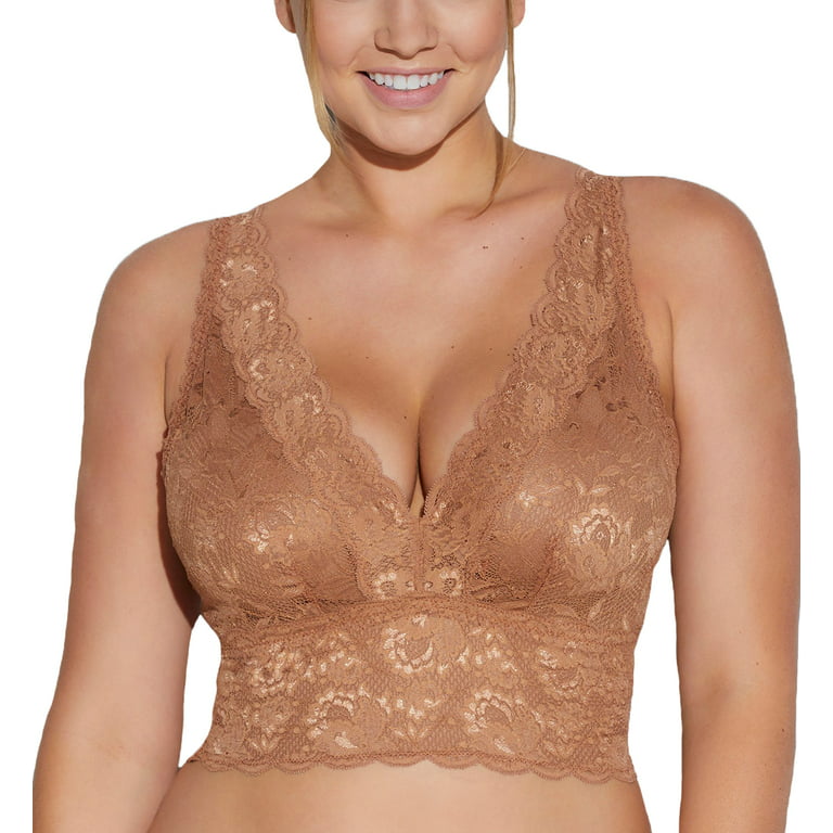 Cosabella Never Say Never Curvy Plungie Longline Bralette in Quartz Pink -  Busted Bra Shop