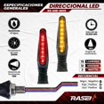 thumbnail image 3 of Direccionales Para Moto Rasen Led Duo Secuencial Tipo Pluma Universal rojo, 3 of 4